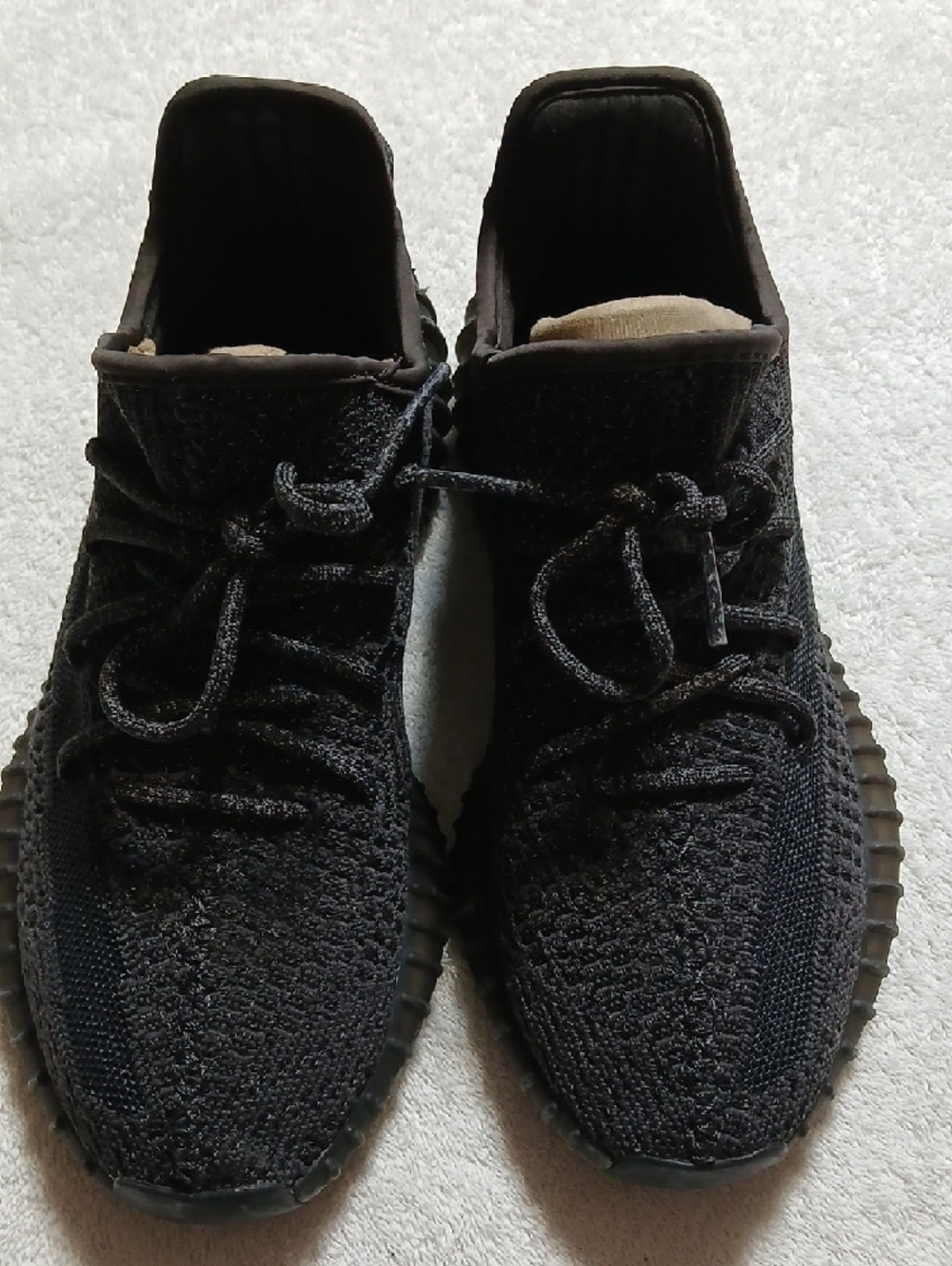 Adidas Yeezy 350 V2 Reflective Black Static Sneakers Size 9.5 Mens - Picture 4 of 10
